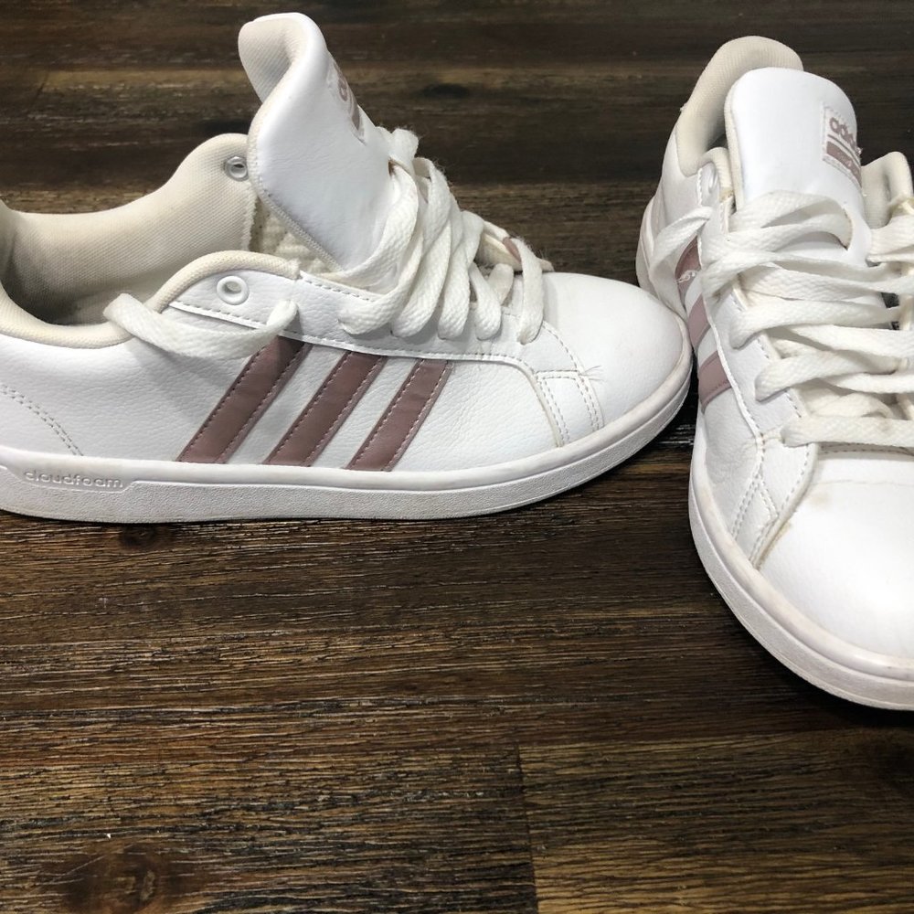 Adidas Grand Court sneakers-white & rose gold